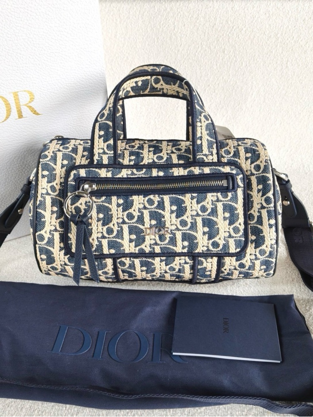 Dior | 2025 New Denim Oblique Round Tote | Mint Condition